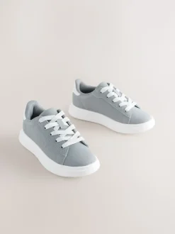 Blue Lace Up Trainers