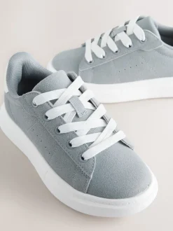 Blue Lace Up Trainers