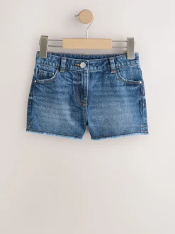 Blue 2 Pack Fray Shorts (3-16yrs)