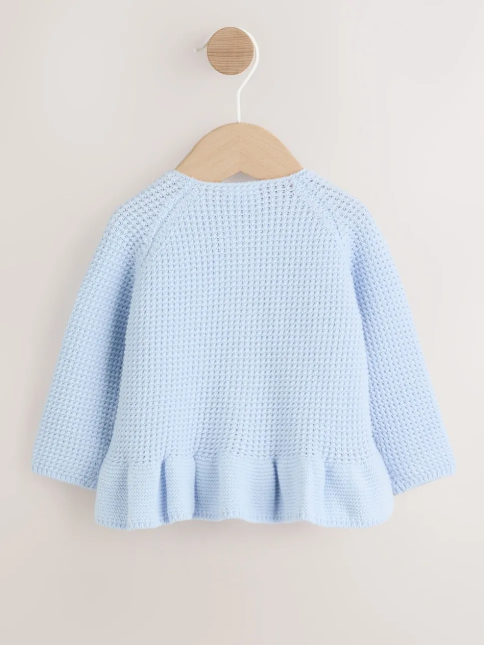 Blue Peplum Baby Knitted Cardigan (0mths-2yrs)