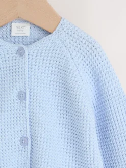 Blue Peplum Baby Knitted Cardigan (0mths-2yrs)