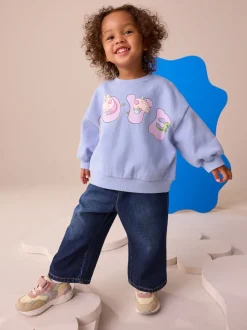 Blue Peppa Pig & Evie Crew Neck Sweatshirt (3mths-7yrs)
