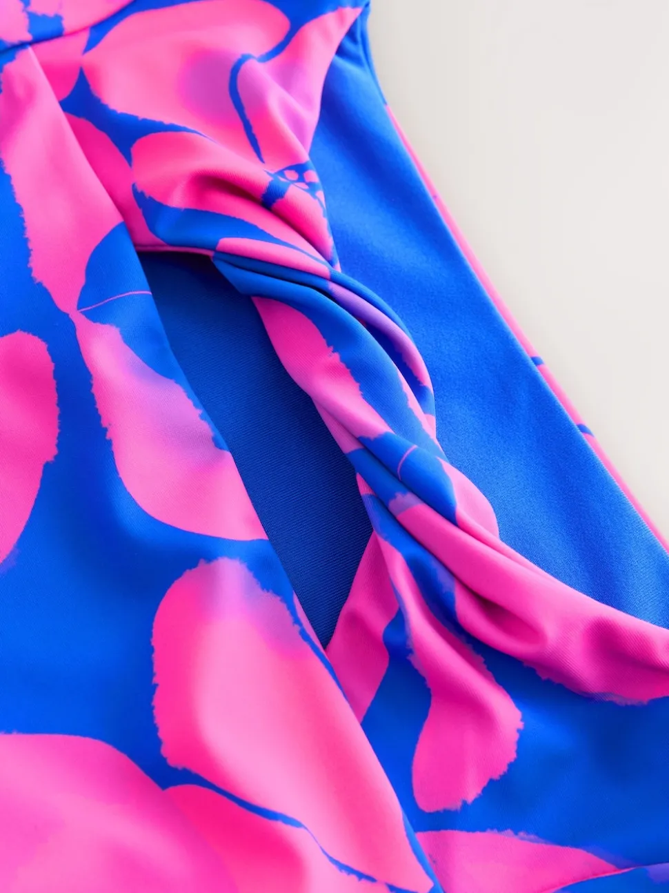Blue/Pink Floral Print Long Sleeved Bikini (3-16yrs)