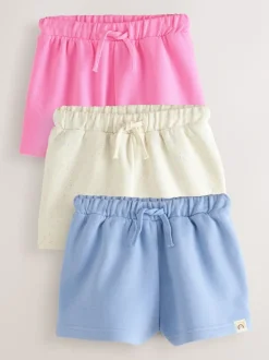 Blue/Pink/Oatmeal Shorts Set 3 Pack (3mths-7yrs)