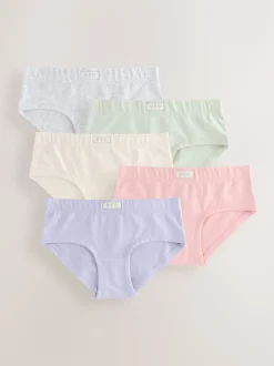 Blue/Pink Soft Touch Hipsters 5 Pack (2-16yrs)