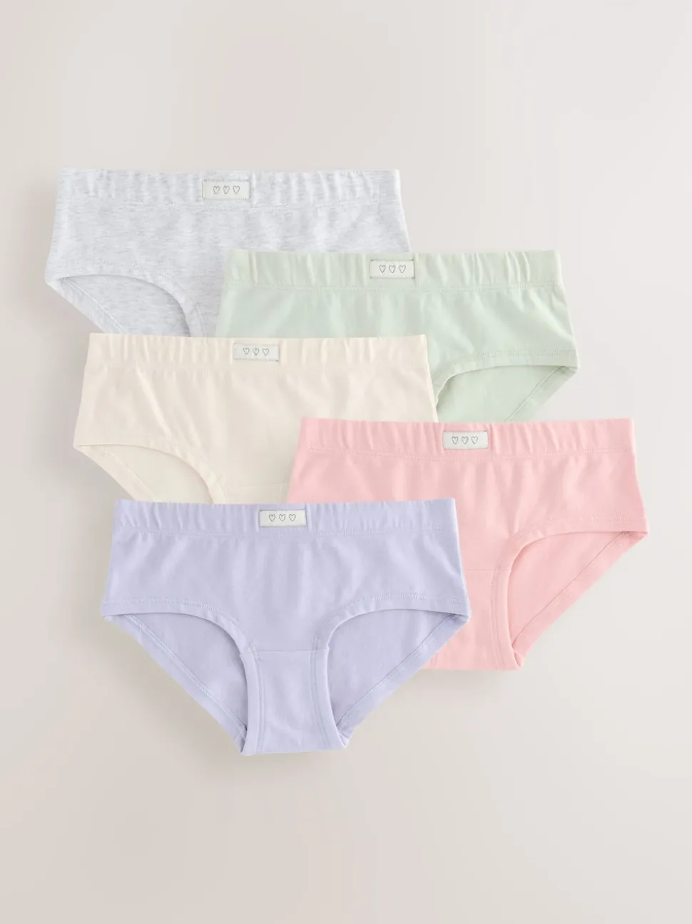 Blue/Pink Soft Touch Hipsters 5 Pack (2-16yrs)