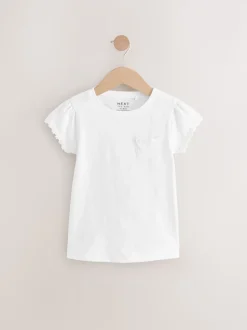 Blue/Pink/White Daisy Trim T-Shirts 3 Pack (1.5-16yrs)