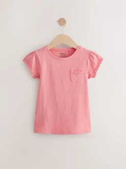 Blue/Pink/White Daisy Trim T-Shirts 3 Pack (1.5-16yrs)
