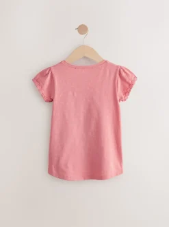 Blue/Pink/White Daisy Trim T-Shirts 3 Pack (1.5-16yrs)