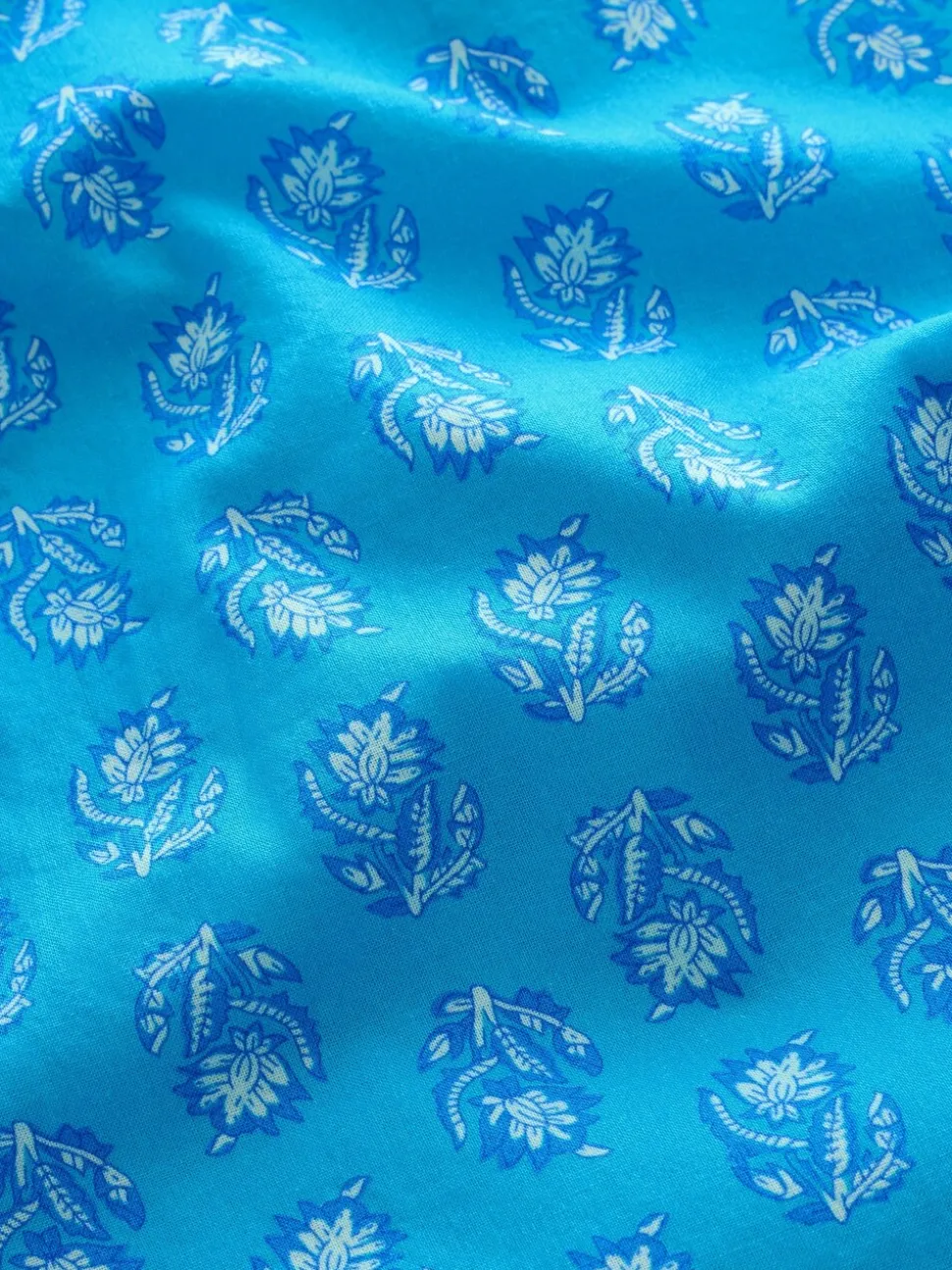 Blue Printed 100% Cotton Beach Trousers (3-16yrs)