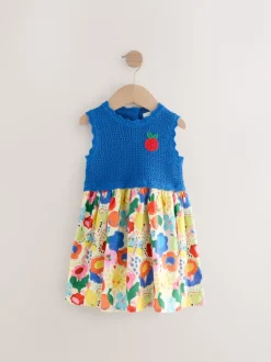 Blue Rainbow Bright Summer Dress (3mths-7yrs)