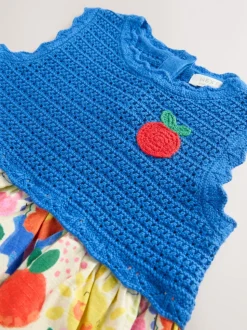 Blue Rainbow Bright Summer Dress (3mths-7yrs)