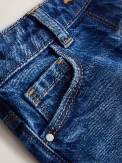 Blue Regular Length Frayed Edge Denim Shorts (3-16yrs)