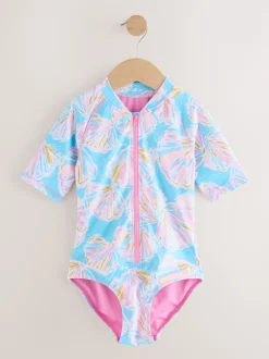 Blue Shell Short Sleeved Sunsafe Swimsuit (3mths-16yrs)