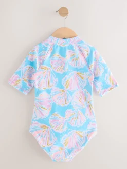 Blue Shell Short Sleeved Sunsafe Swimsuit (3mths-16yrs)