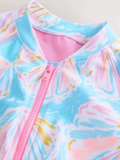 Blue Shell Short Sleeved Sunsafe Swimsuit (3mths-16yrs)