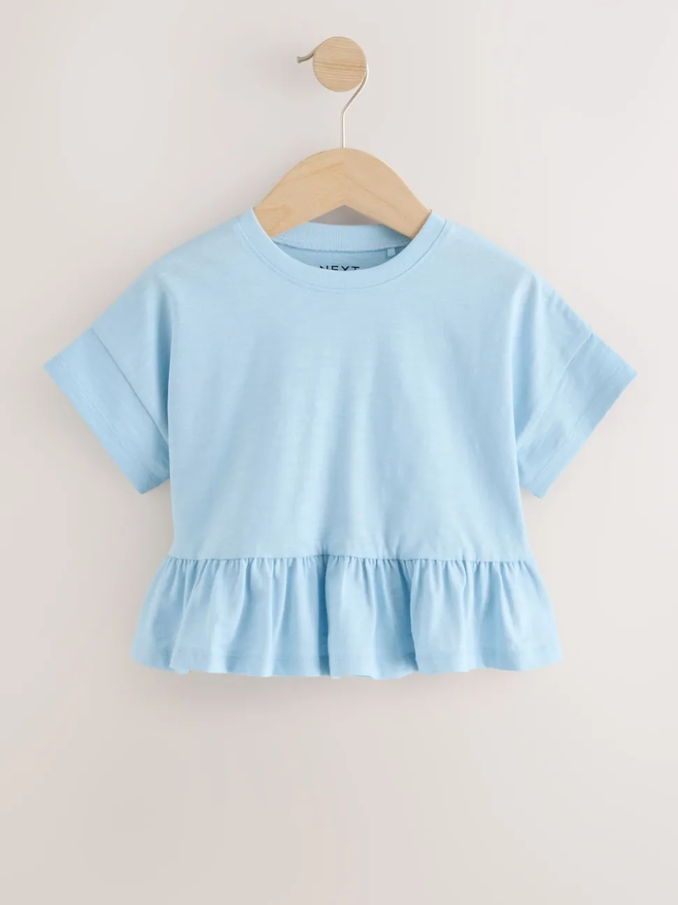 Blue Short Sleeve Peplum T-Shirt (3mths-7yrs)