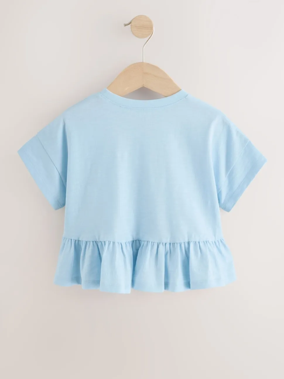 Blue Short Sleeve Peplum T-Shirt (3mths-7yrs)