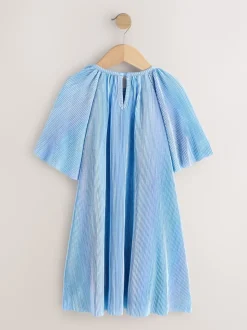 Blue Sparkle Angel Sleeve Party Dress (3-16yrs)