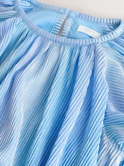 Blue Sparkle Angel Sleeve Party Dress (3-16yrs)