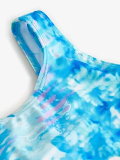 Blue Sports Cross Back Swimsuit (3-16yrs)