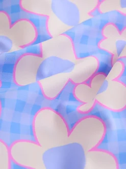 Blue Stampy Floral Sunsafe Swimsuit (3mths-10yrs)