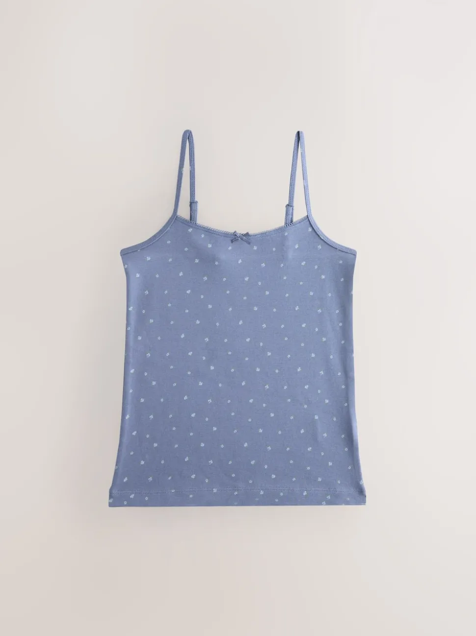 Blue Strappy Printed Cami Vests 3 Pack (1.5-16yrs)