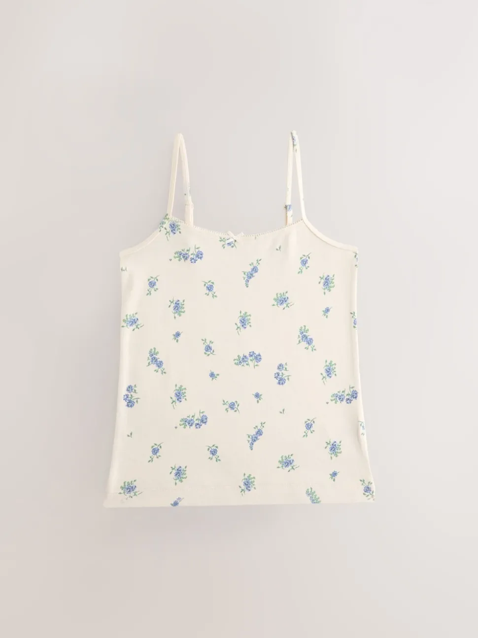 Blue Strappy Printed Cami Vests 3 Pack (1.5-16yrs)