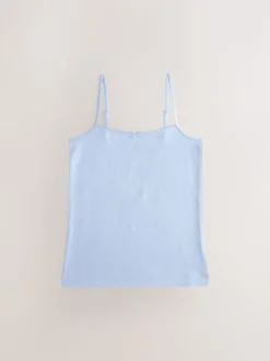 Blue Strappy Printed Cami Vests 3 Pack (1.5-16yrs)