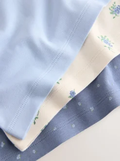 Blue Strappy Printed Cami Vests 3 Pack (1.5-16yrs)