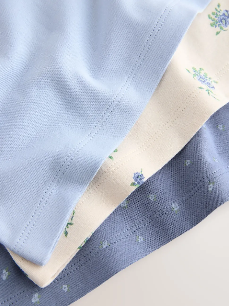 Blue Strappy Printed Cami Vests 3 Pack (1.5-16yrs)