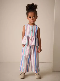 Blue Stripe Blouse And Trousers Co-ord Set (3mths-8yrs)