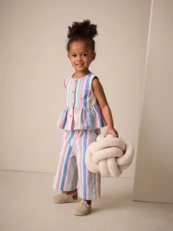 Blue Stripe Blouse And Trousers Co-ord Set (3mths-8yrs)
