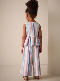 Blue Stripe Blouse And Trousers Co-ord Set (3mths-8yrs)