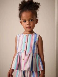 Blue Stripe Blouse And Trousers Co-ord Set (3mths-8yrs)
