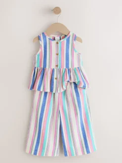 Blue Stripe Blouse And Trousers Co-ord Set (3mths-8yrs)
