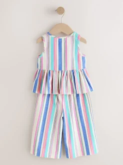 Blue Stripe Blouse And Trousers Co-ord Set (3mths-8yrs)