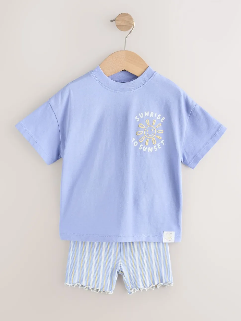 Blue Sunshine Short Sleeve T-Shirt and Cycle Shorts Set (3mths-7yrs)