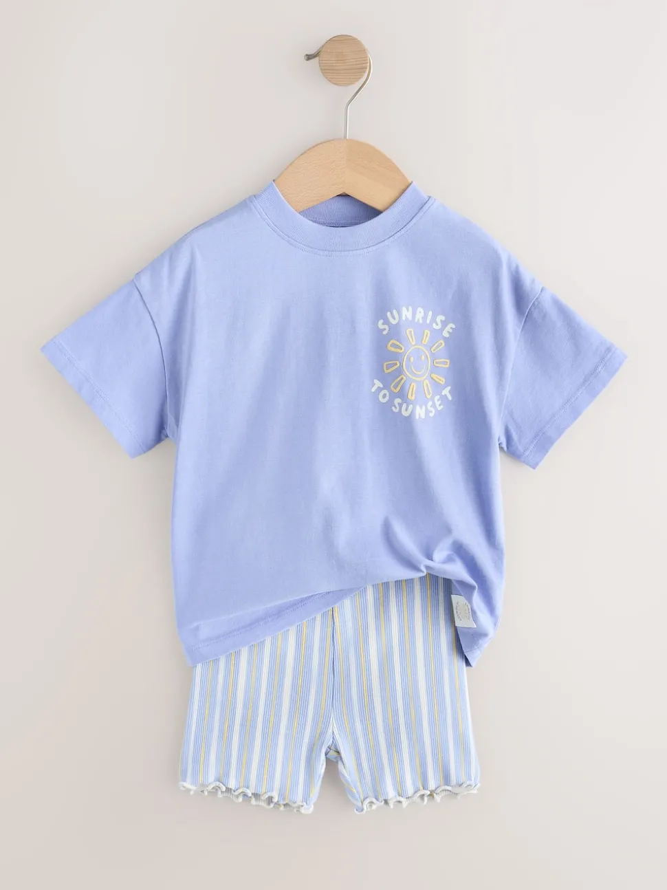 Blue Sunshine Short Sleeve T-Shirt and Cycle Shorts Set (3mths-7yrs)