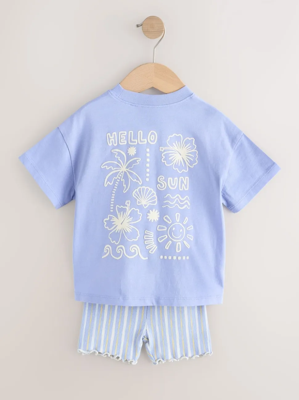 Blue Sunshine Short Sleeve T-Shirt and Cycle Shorts Set (3mths-7yrs)