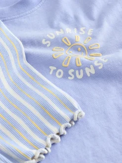 Blue Sunshine Short Sleeve T-Shirt and Cycle Shorts Set (3mths-7yrs)