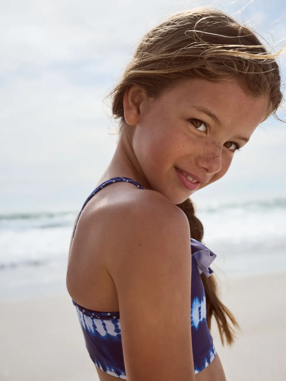 Blue Tie Dye Bikini (3-16yrs)