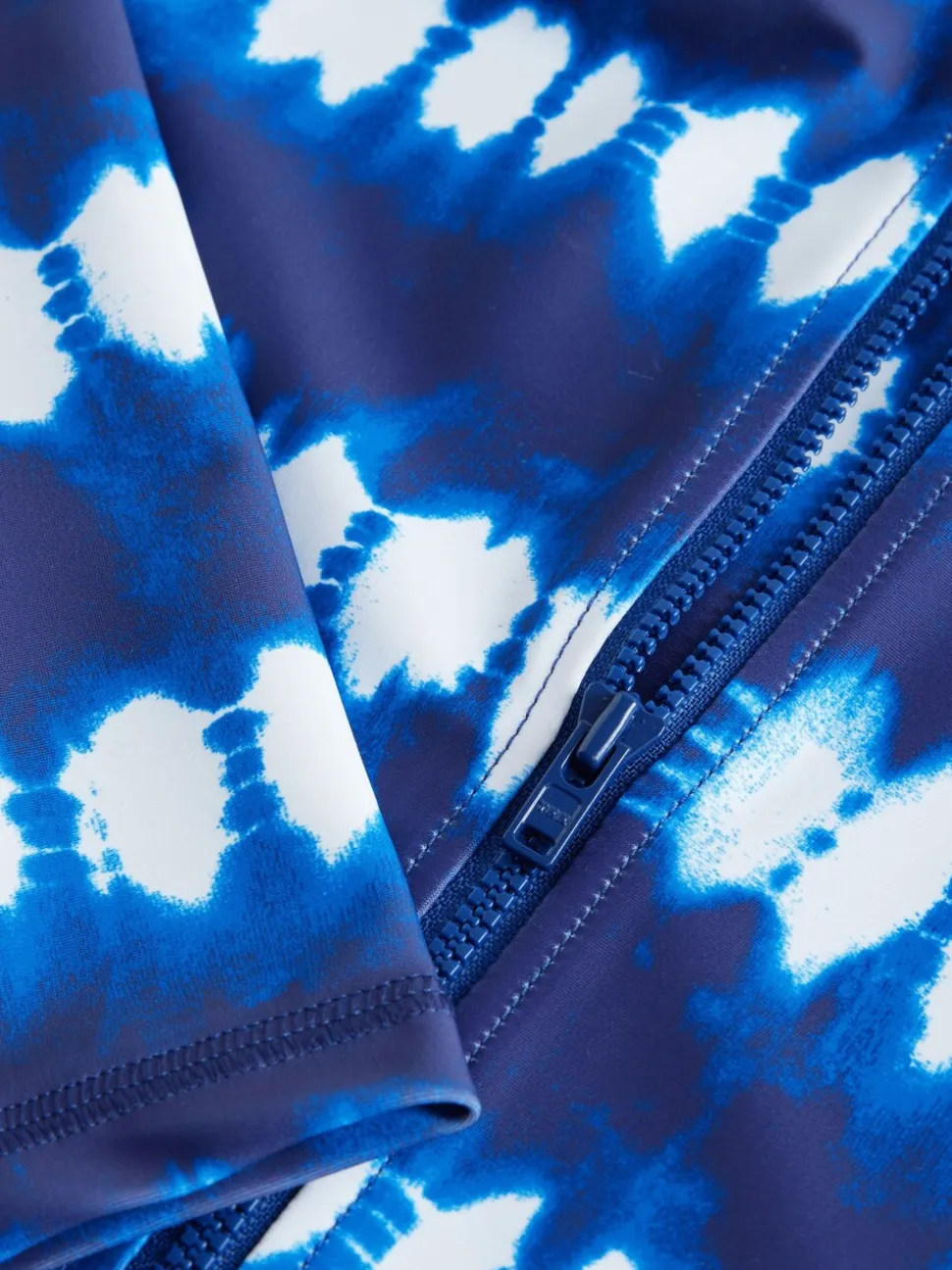 Blue/White Tie Dye Long Sleeved Sunsafe Swimsuit (3-16yrs)