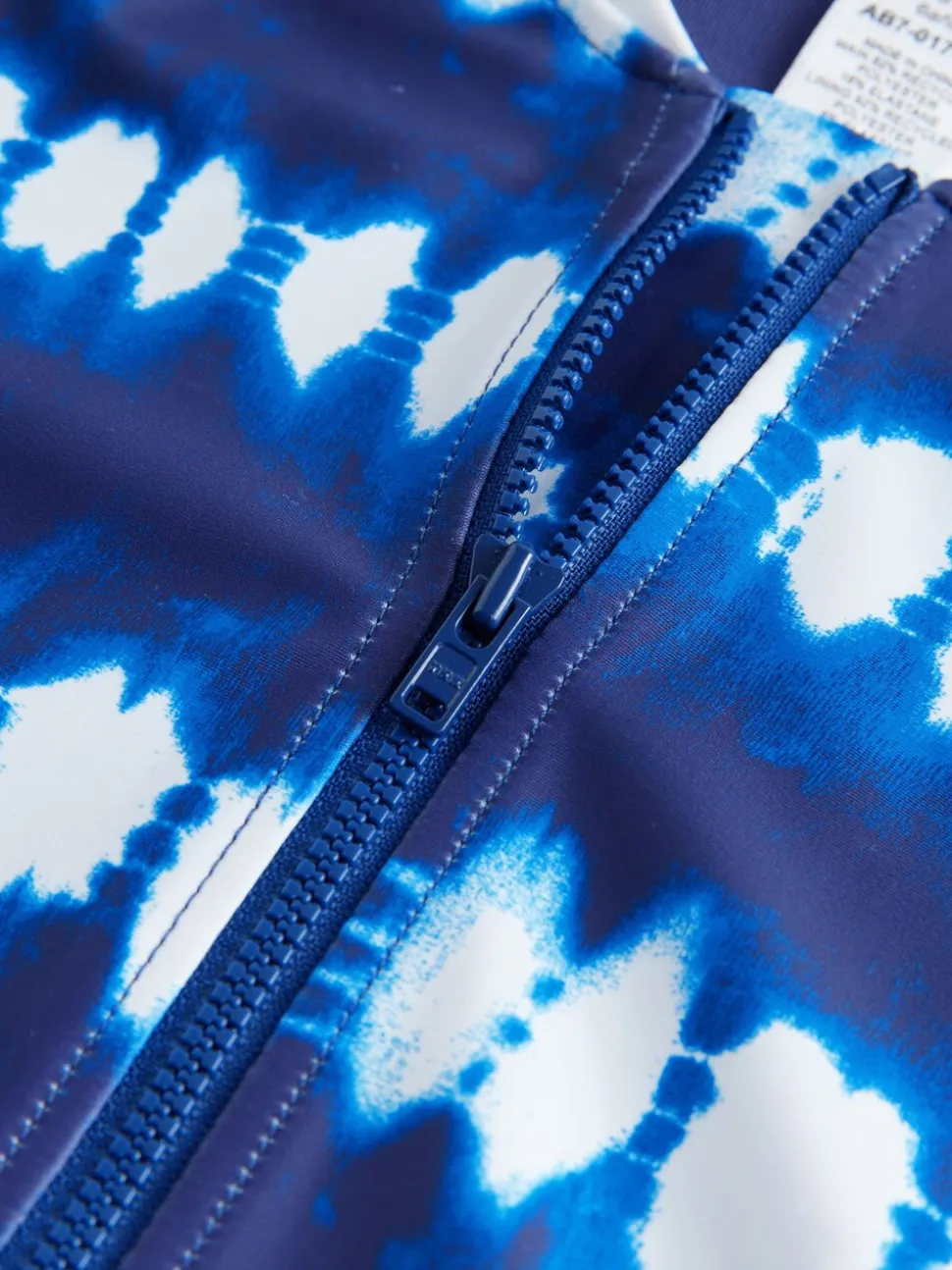 Blue/White Tie Dye Long Sleeved Sunsafe Swimsuit (3-16yrs)