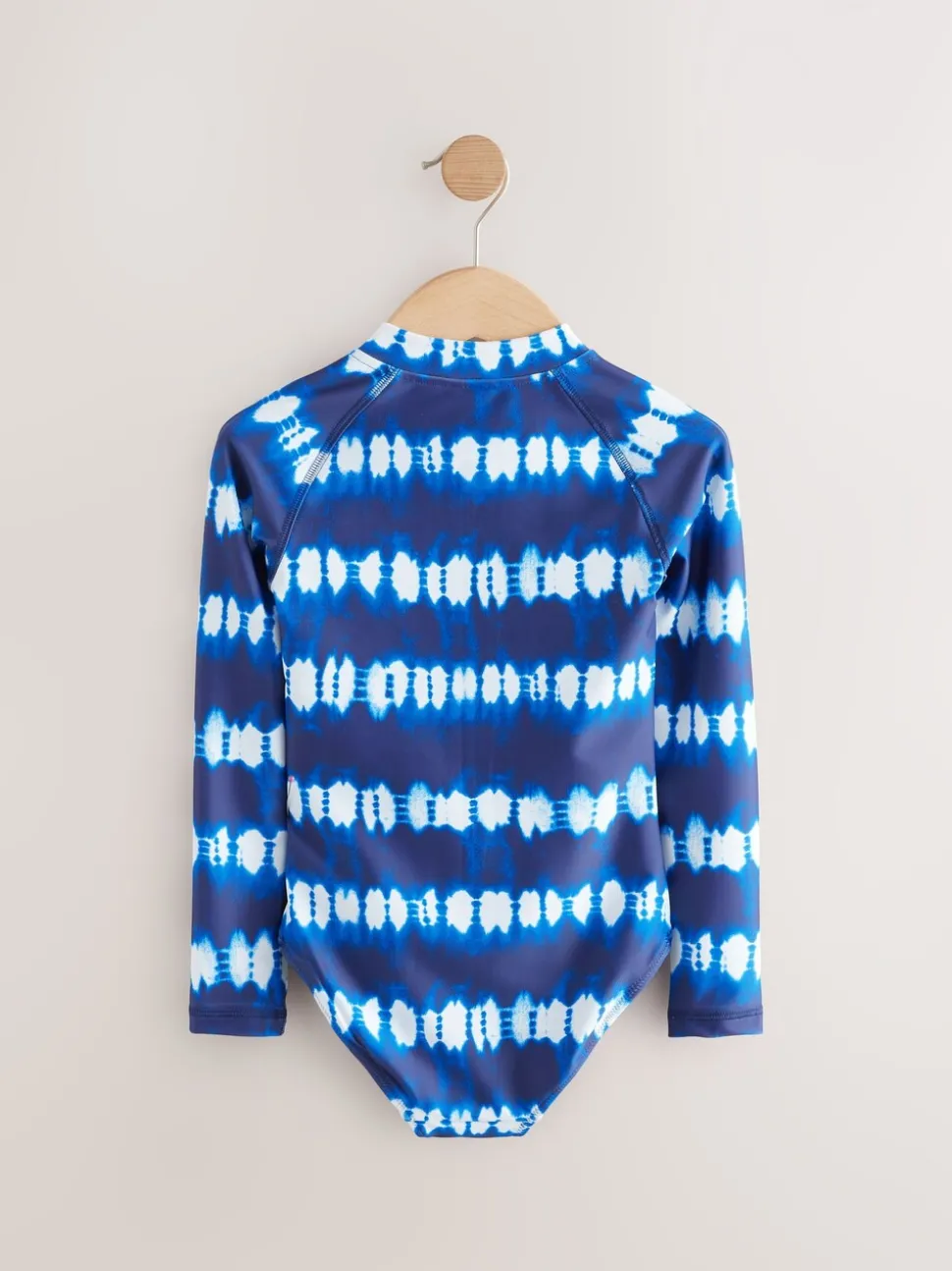 Blue/White Tie Dye Long Sleeved Sunsafe Swimsuit (3-16yrs)