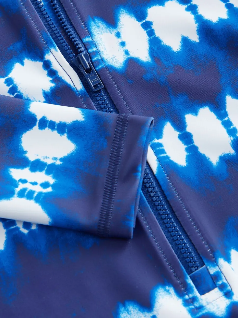 Blue/White Tie Dye Long Sleeved Sunsafe Swimsuit (3-16yrs)