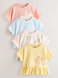 Blue/Yellow T-Shirts 4 Pack (3mths-7yrs)