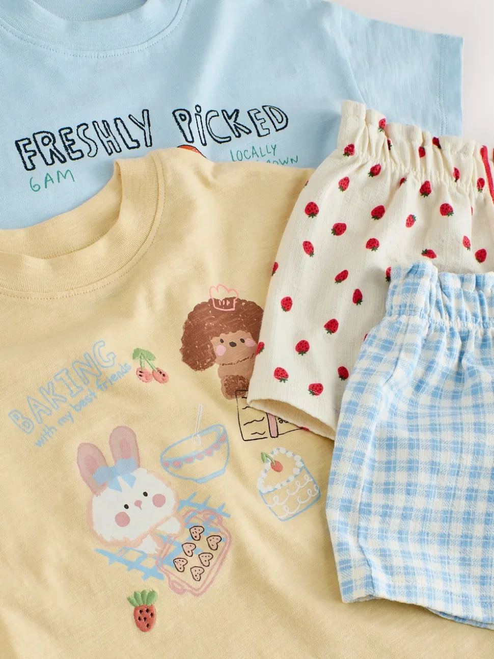 Blue/Yellow Top & Shorts Set 2 Pack (3mths-7yrs)