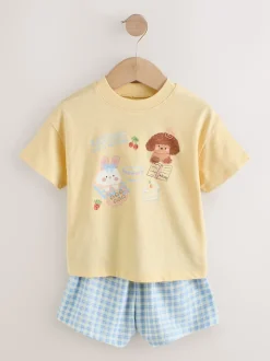 Blue/Yellow Top & Shorts Set 2 Pack (3mths-7yrs)