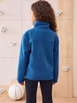 Blue Zip-Up Fleece Jacket With Pockets (3-16yrs)
